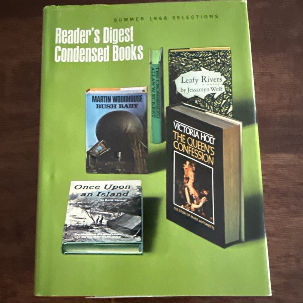 Readers Digest Condensed Books Hardcover Summer 1968 Selections